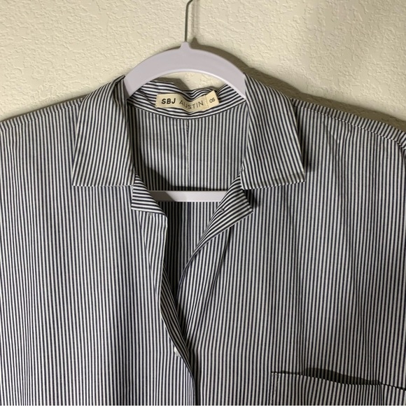 SBJ Austin Womens 100% cotton stripe button front midi dress OS - Picture 6 of 10